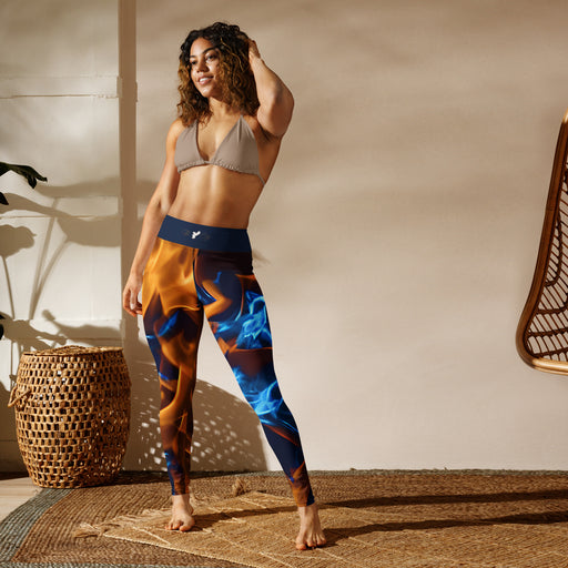 The City Clothing Apparel Blue Flame Leggings