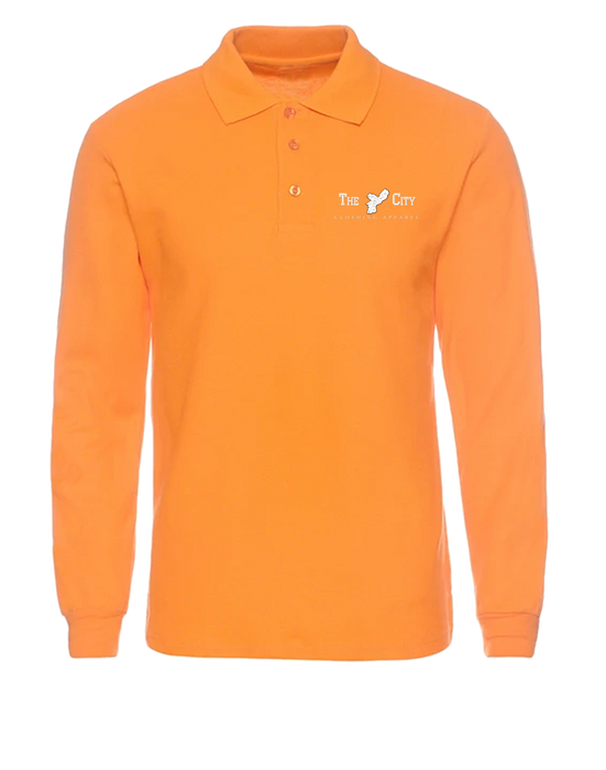 The City Clothing Apparel Men's Bold Long sleeve Polo shirt