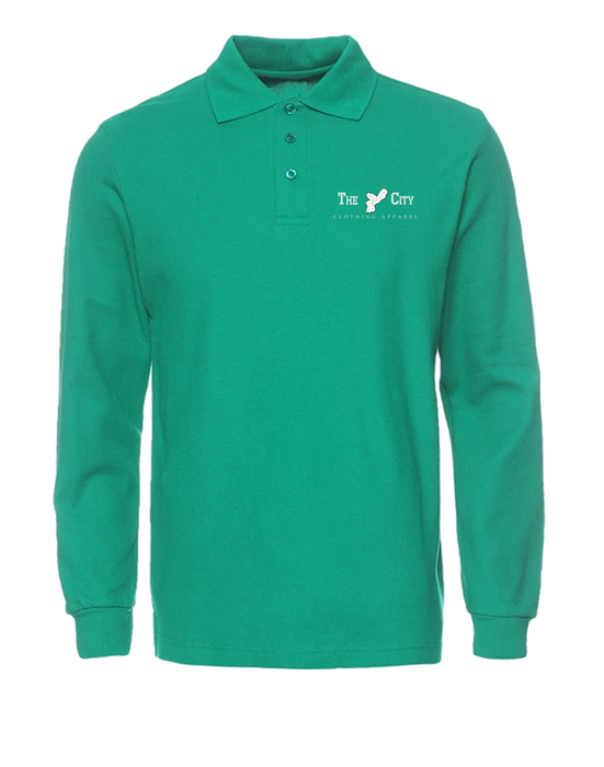 The City Clothing Apparel Men's Bold Long sleeve Polo shirt