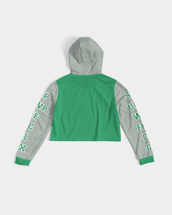 Eagles Kelly Green Women's Cropped Hoodie