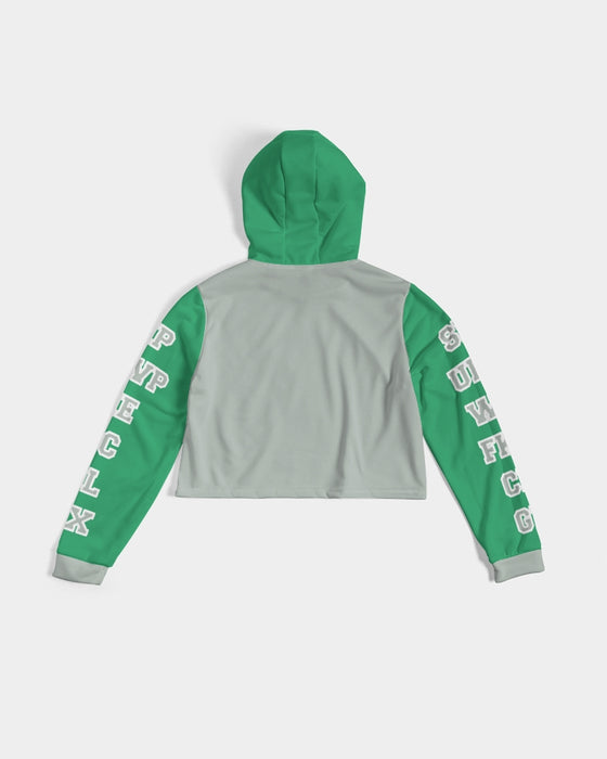 Eagles Kelly Green Women's Cropped Hoodie