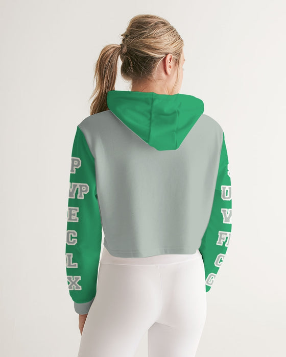 Eagles Kelly Green Women's Cropped Hoodie