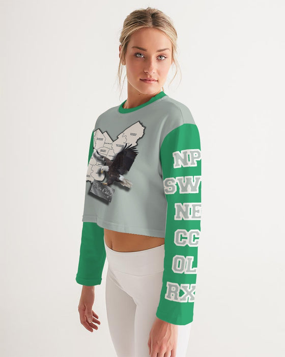 Eagles Kelly Green Women's Cropped Sweatshirt