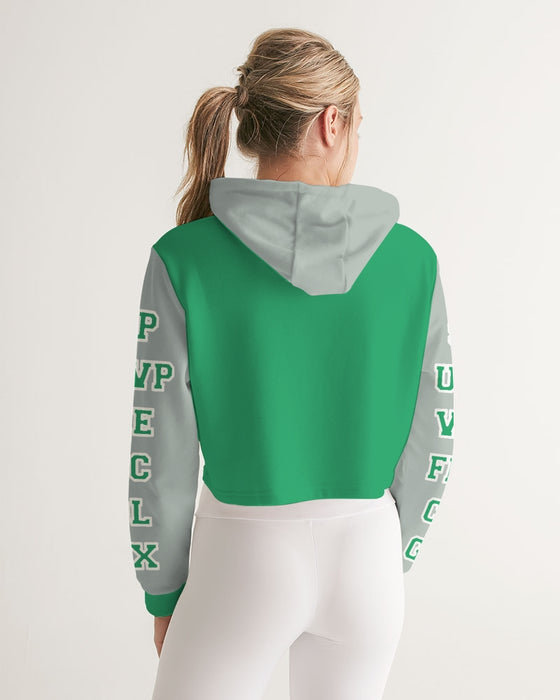 Eagles Kelly Green Women's Cropped Hoodie