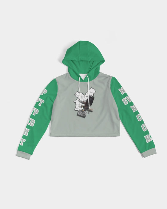 Eagles Kelly Green Women's Cropped Hoodie