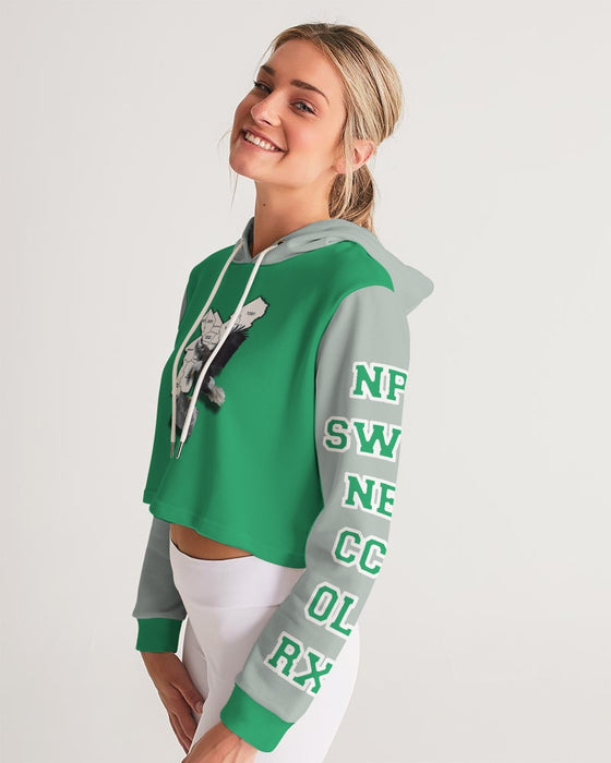 Eagles Kelly Green Women's Cropped Hoodie