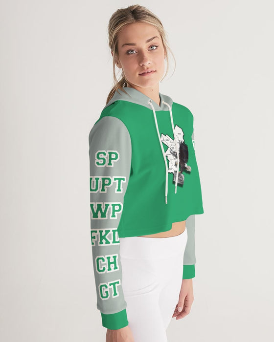 Eagles Kelly Green Women's Cropped Hoodie