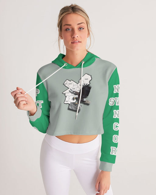 Eagles Kelly Green Women's Cropped Hoodie