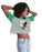 Eagles Kelly Green Women's Lounge Cropped Tee